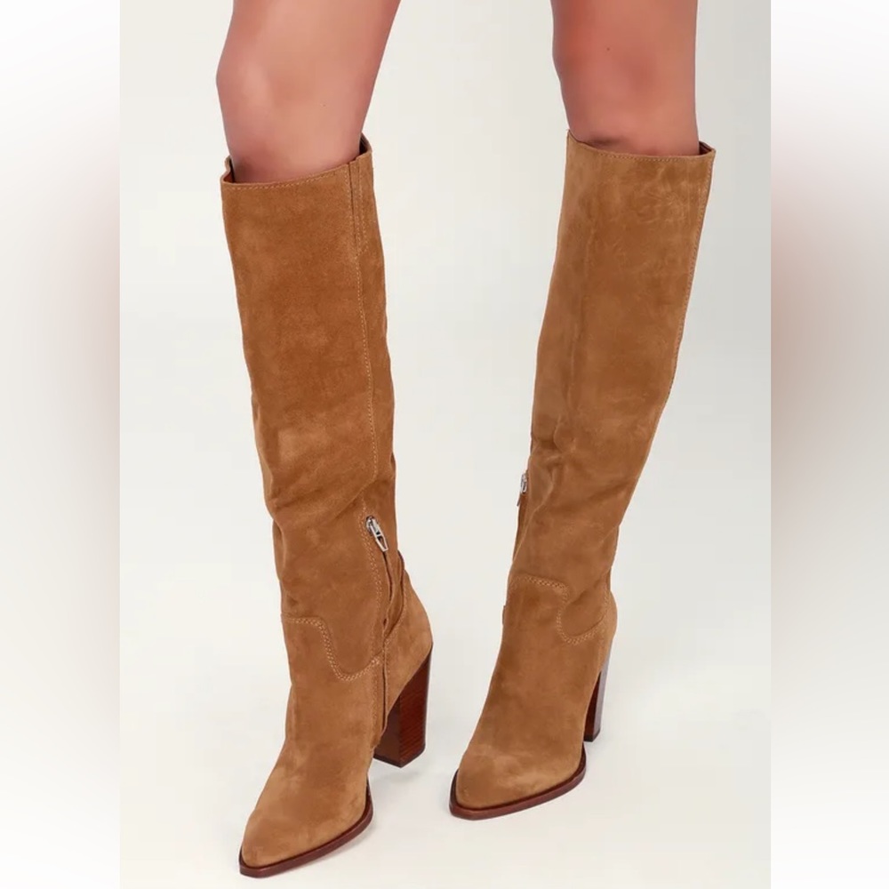 Dolce Vita Kylar Brown Suede Leather Knee-High Boots - 8